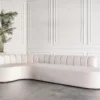 Modern Curved Ribbed Modular Sofa - Image 2