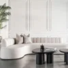 Modern Curved Ribbed Modular Sofa - Image 3