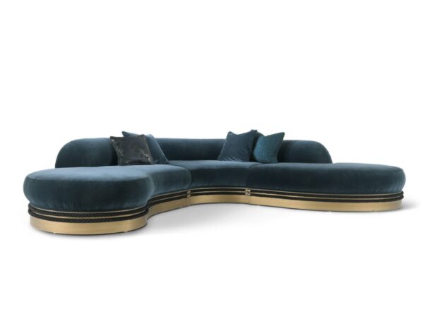 Alexander Sectionals in Blue Fabric