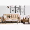 Barnet Faux Leather Sofa - Image 4
