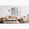 Barnet Faux Leather Sofa - Image 5