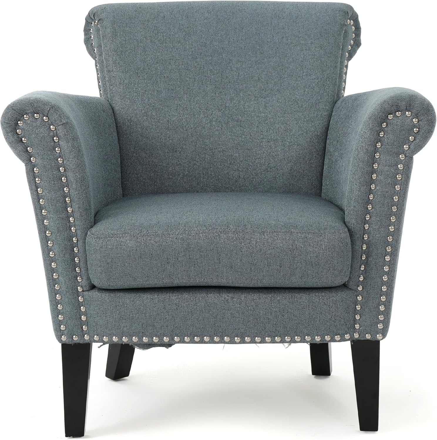 Brice Vintage Fabric Scroll Armchair - Image 3