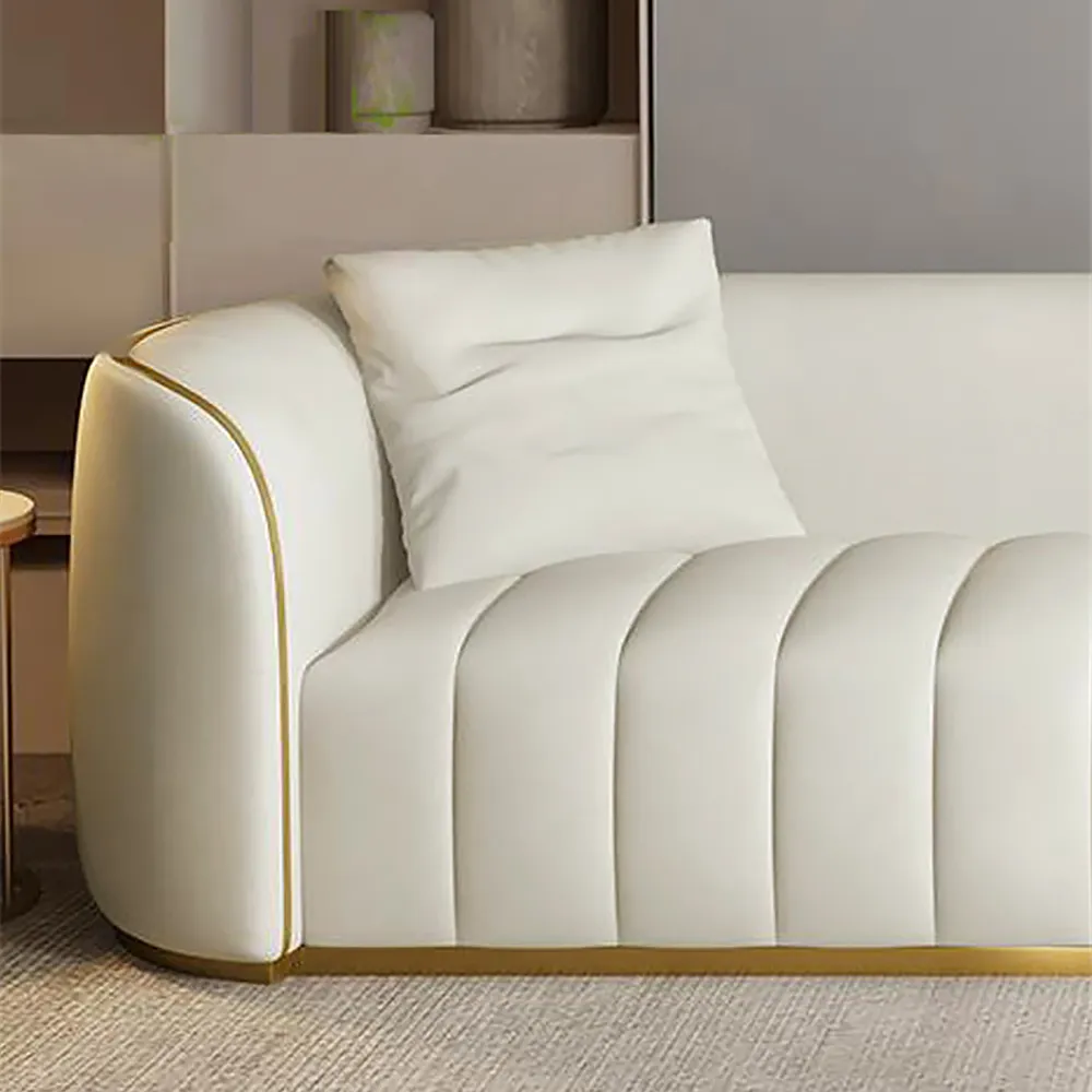Cameron 3 Seater Leather Sofa - Image 3