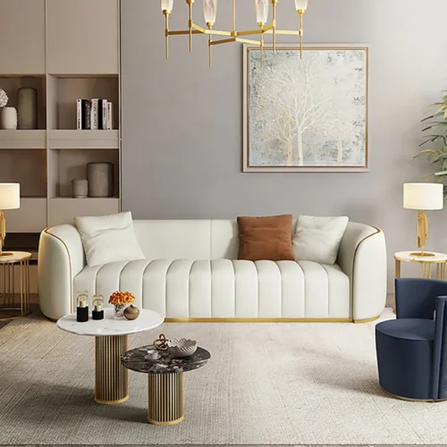 Cameron 3 Seater Leather Sofa