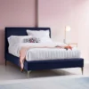 Garnett Upholstered Velvet Bed - Image 5
