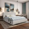 Hailey Camel Velvet Upholstery Bed - Image 3