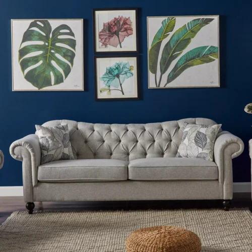 Krueger 3-Seater Fabric Sofa