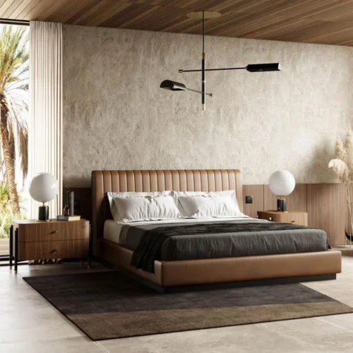 Luxury Hanrrey Leather Bed