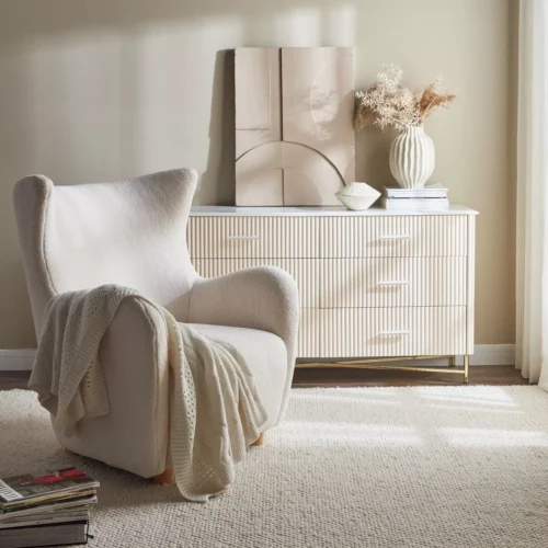Lysa Fabric Swivel Armchair