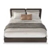 Malta Emmit Black Faux Leather Bed - Image 2