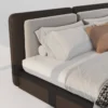 Malta Emmit Black Faux Leather Bed - Image 3