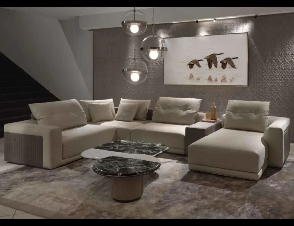 Miller Leather Sectionals Sofa With Chaise