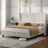 Aina Plush Velvet Upholstered Bed - Image 3