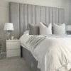 Louisa Velvet Padded Wall Panel Bed - Image 4