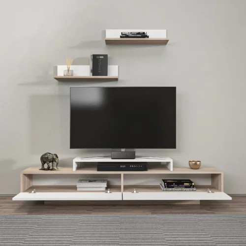 Norrirs TV Unit with Two Shelves