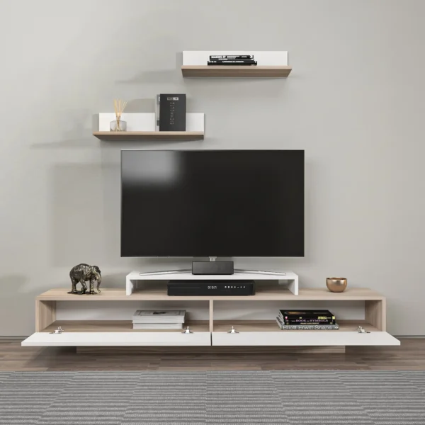 Norrirs TV Unit with Two Shelves