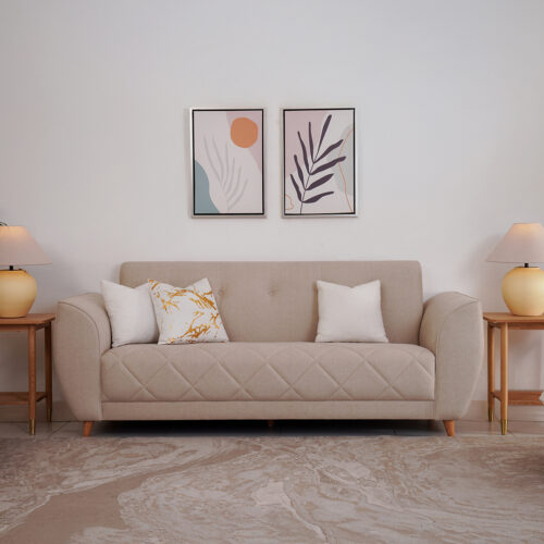 Tegan Three Seater Fabric Sofa