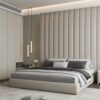 Velvet Padded Wall Panel Bed - Image 2