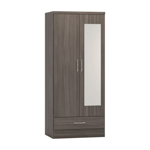 2-Door Mirrored Wardrobe