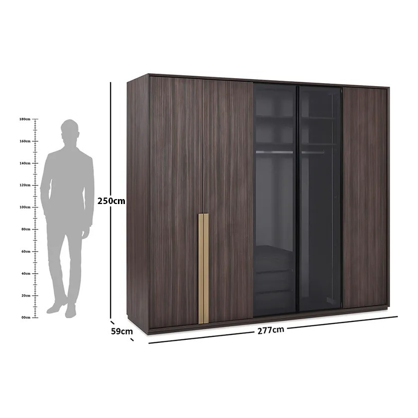 Wardrobe with Glass Doors