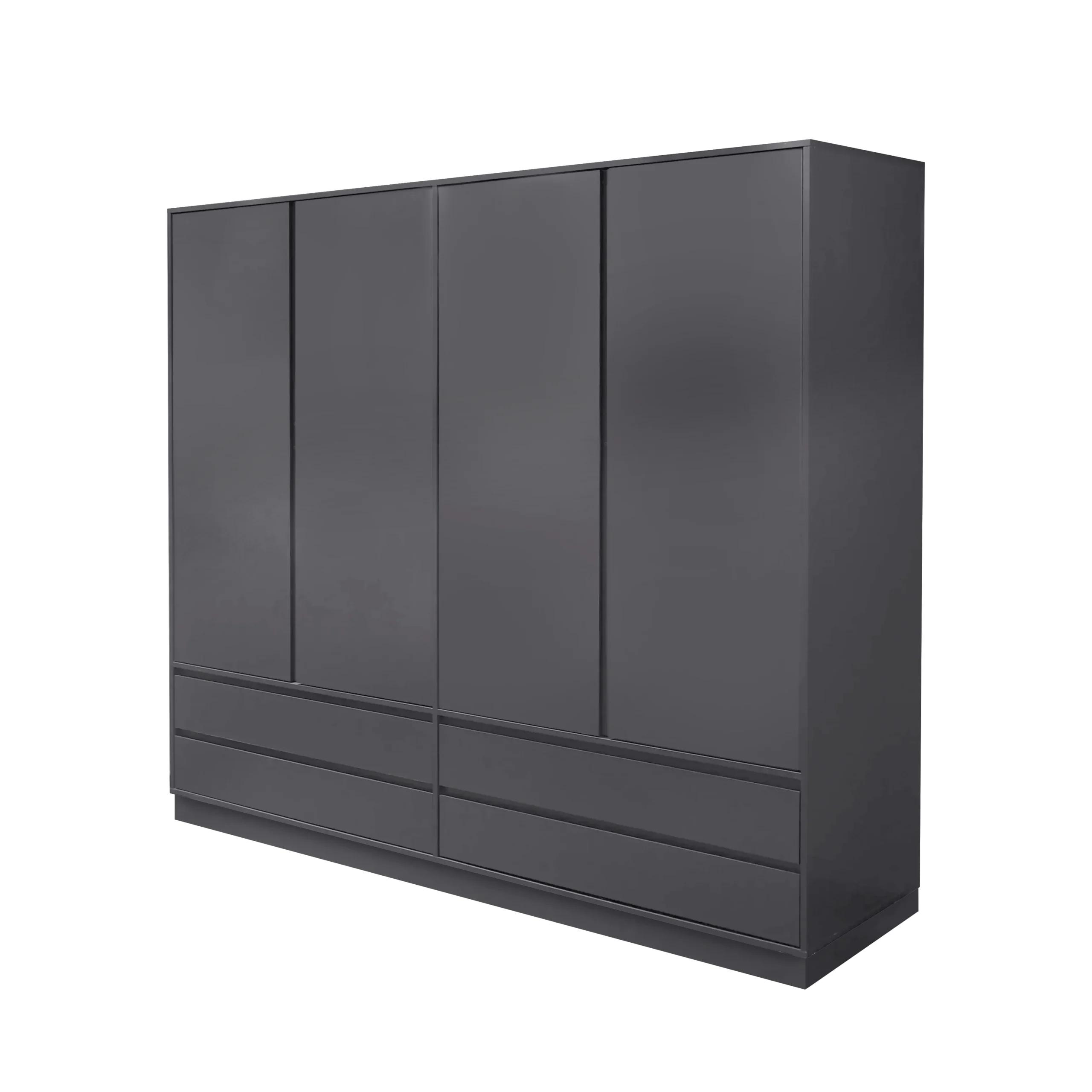 Grey 4-Door Custom Wardrobe