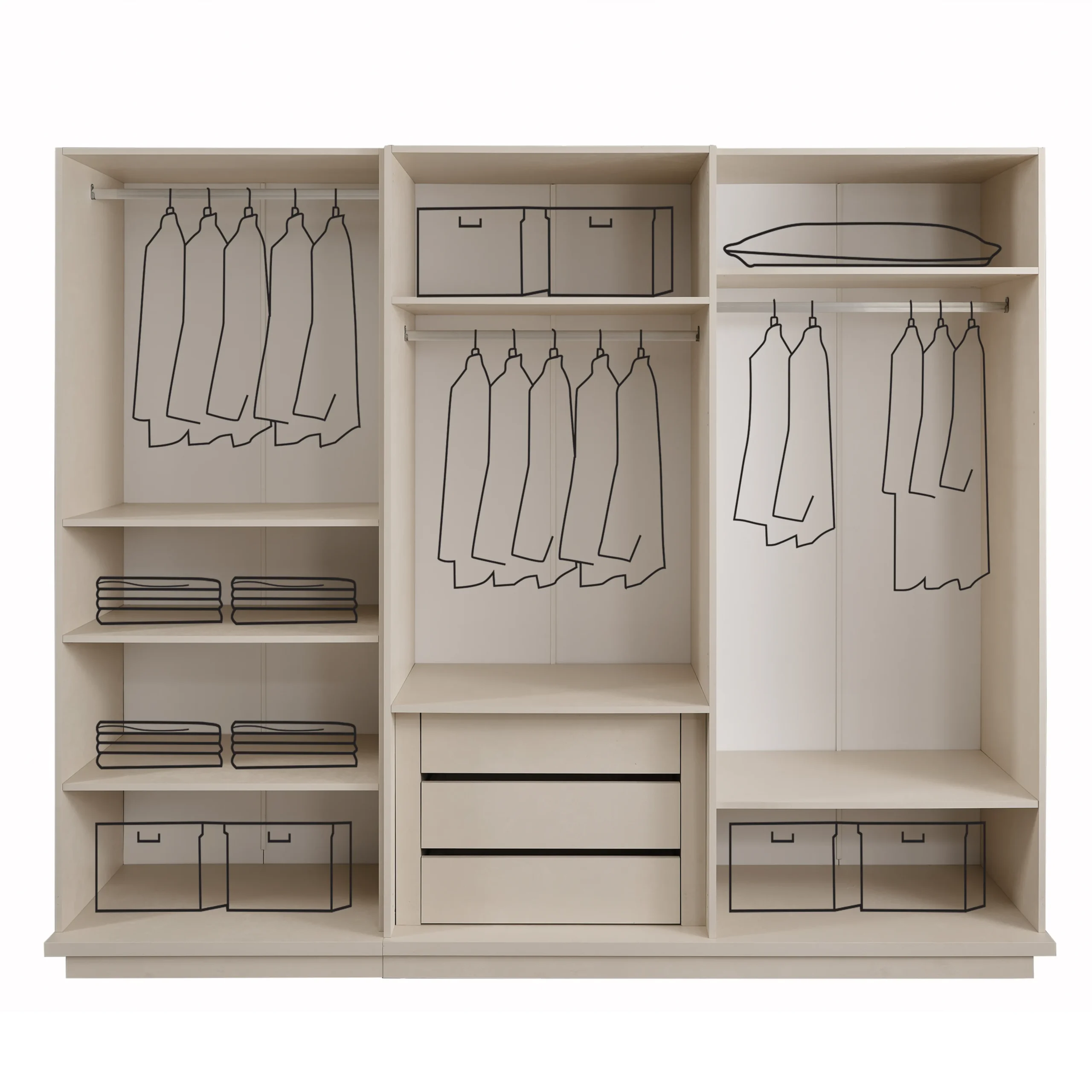 Tesla Premium 6-Door Custom Wardrobe - Image 3