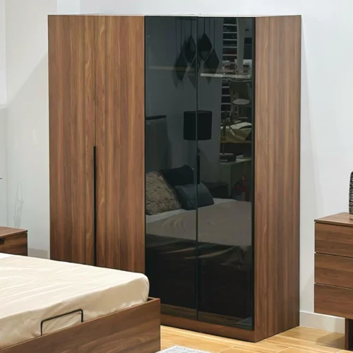 Walnut 4- Door Wardrobe